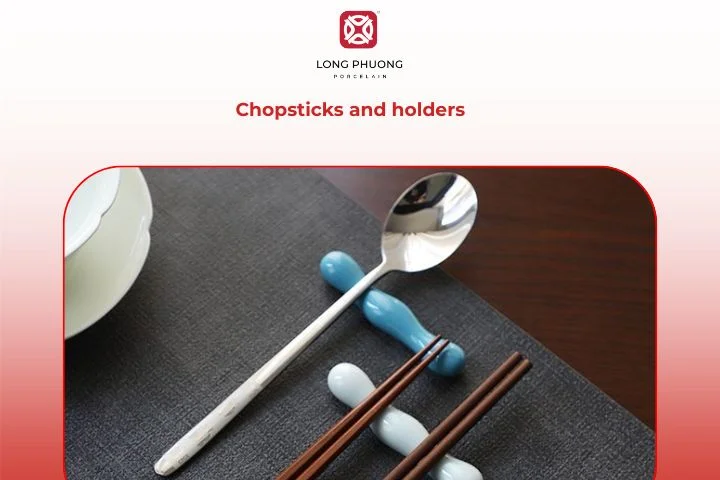 Porcelain chopstick holders enhance elegance while symbolizing etiquette in Chinese dining