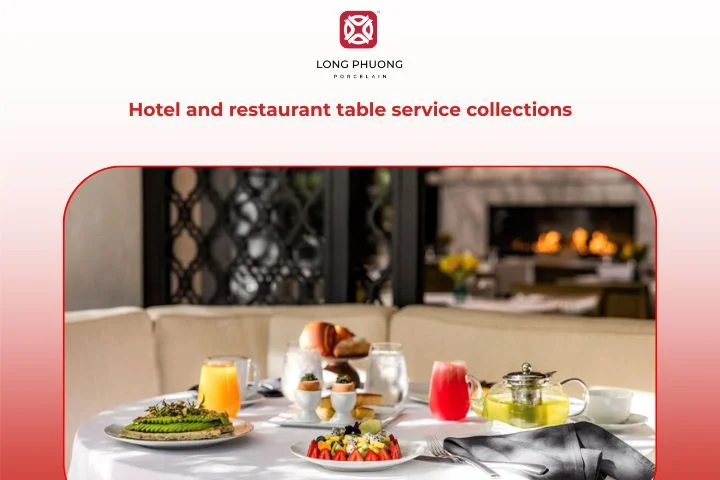 Porcelain table service collections for hotels and restaurants