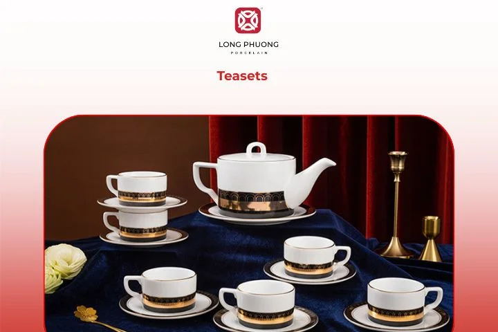 Elegant custom porcelain tea sets