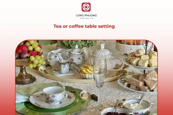 Tea and coffee table setup