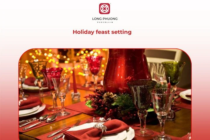 Holiday feast table decoration