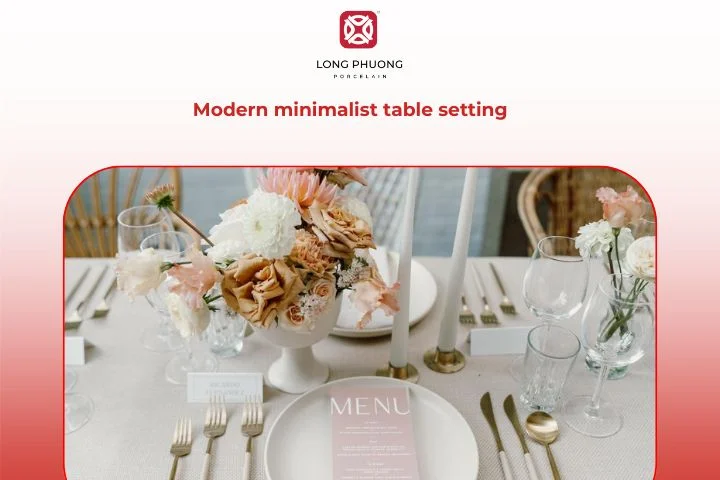 Modern minimalist dining setup