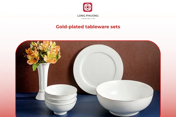 Make every meal unforgettable with the gold-plated tableware sets