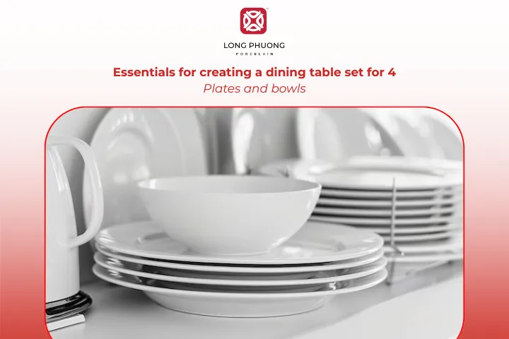 Use well-sized plates and bowls that fit the table neatly