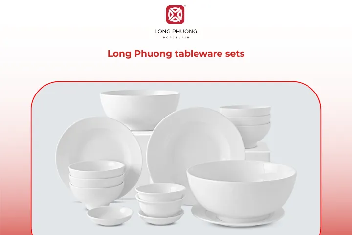 The Long Phuong tableware sets blend elegance with everyday functionality