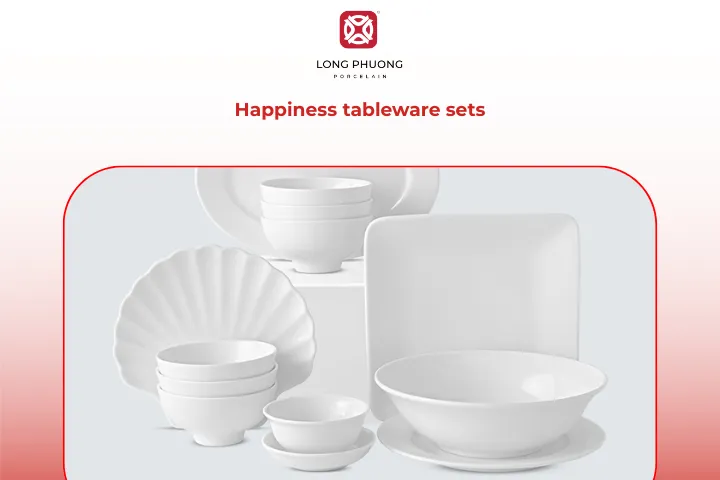 Experience life’s warm moments with the Happiness tableware sets