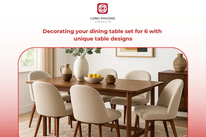 The material and shape of your table greatly influence its overall styling