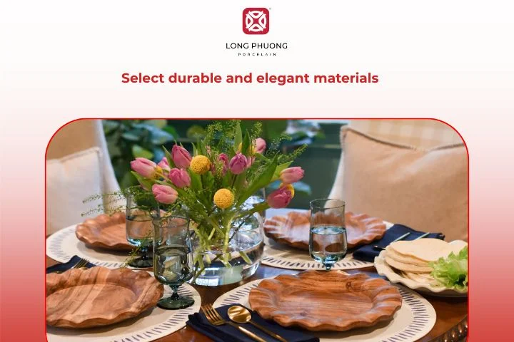 Porcelain dinnerware for long-lasting use