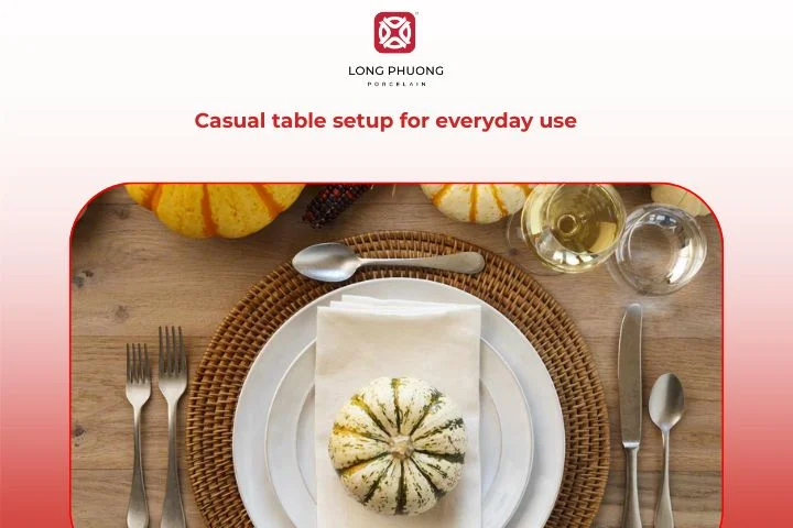 A simple yet elegant 8-seater table setting ideal for daily family meals