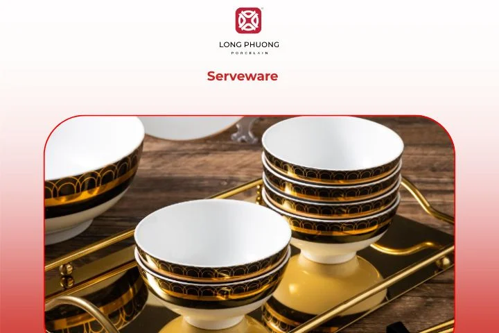 Long Phuong Porcelain manufactures functional and elegant porcelain serveware