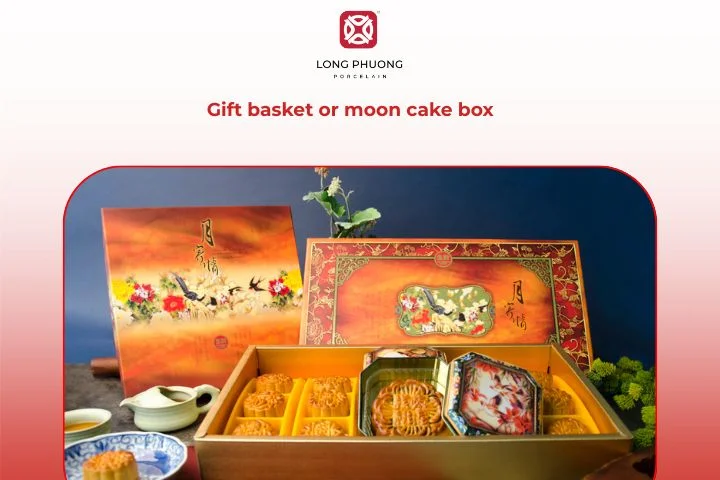 A graceful mooncake gift basket embodies generosity and festive joy
