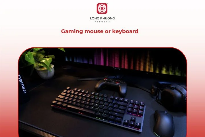 A high-performance gaming mouse or keyboard upgrades his tech setup.