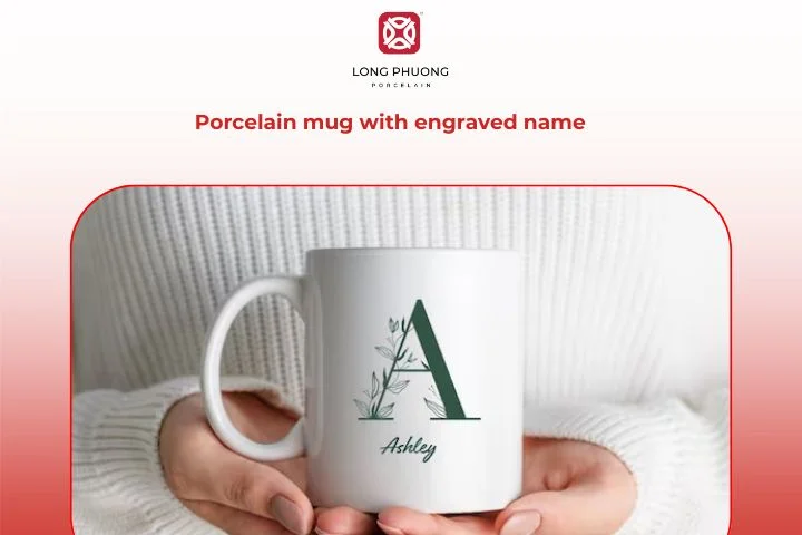 A porcelain mug with engraved name adds personal warmth to his daily coffee ritual.