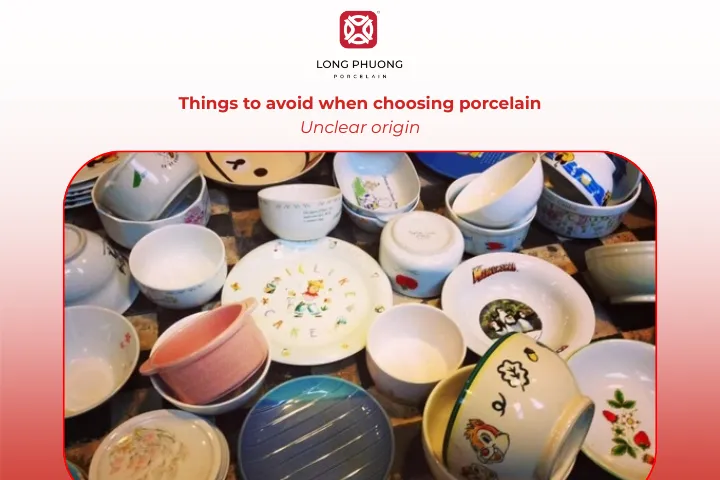 Avoid porcelain without a clear maker’s mark or origin