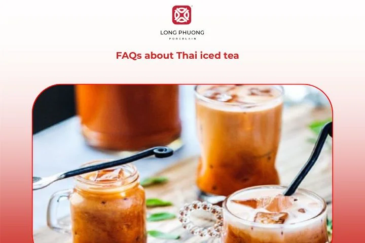 Common Thai iced tea FAQs with porcelain tea set