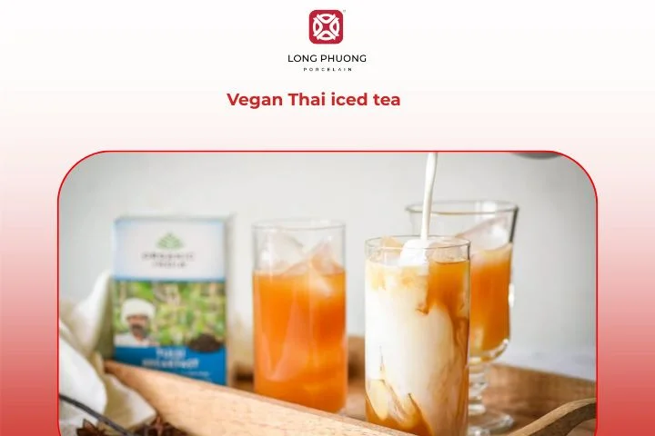 Vegan Thai iced tea made with coconut milk