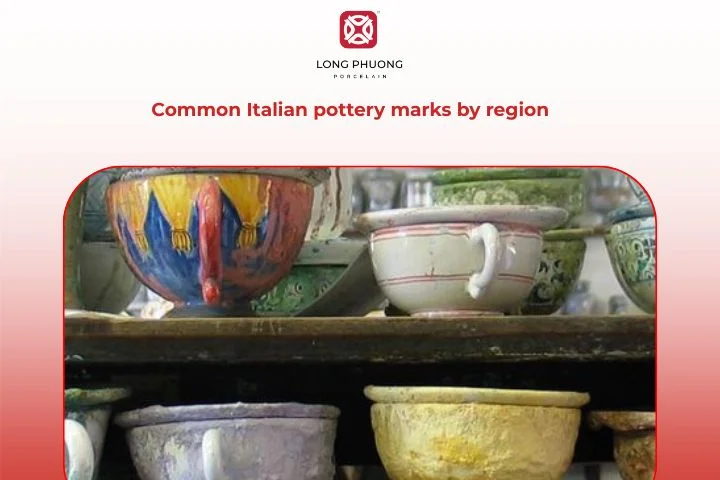 Each Italian region preserves its own ceramic traditions and mark styles