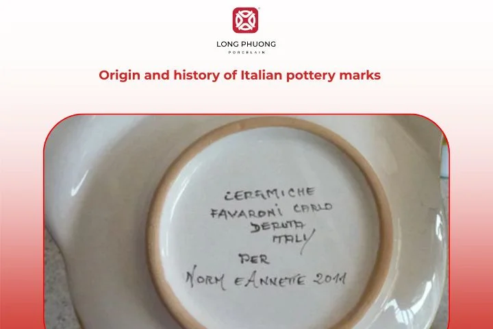 Italian ceramic heritage has a long tradition of signature pottery craftsmanship