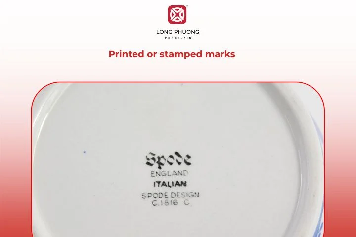 Printed marks reflect the industrial era of Italian porcelain production