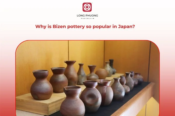 Traditional Japanese Bizen pottery tea bowls and cups