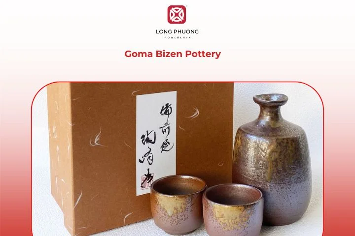 Goma Bizen pottery showing golden brown specks from pine ash