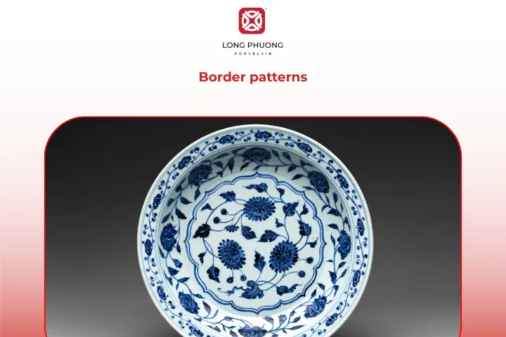 Lotus petal borders often decorate ceramic rims and bases