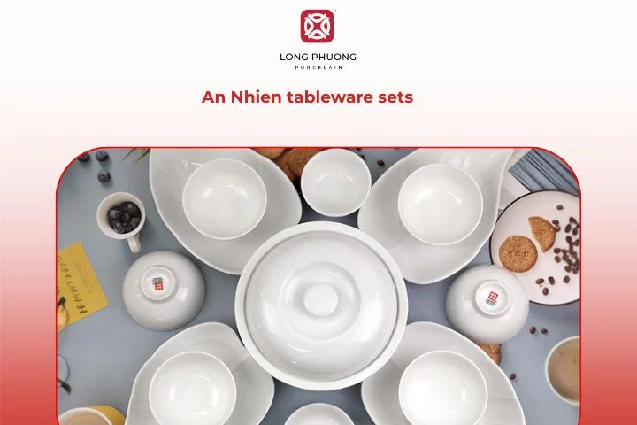 The An Nhien tableware set reflects peace and sincerity in every offering