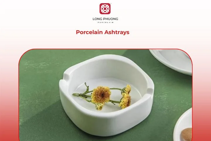 Durable and refined porcelain ashtrays for homes or hospitality settings