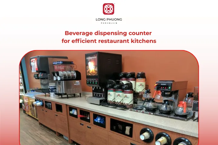 A well-equipped beverage counter allows quick drink preparation, improving service speed and customer satisfaction