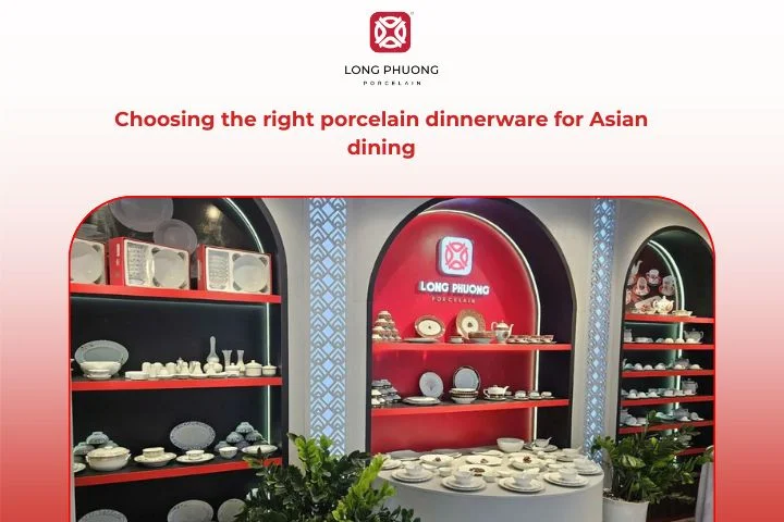 High-quality porcelain dinnerware set for Asian dining
