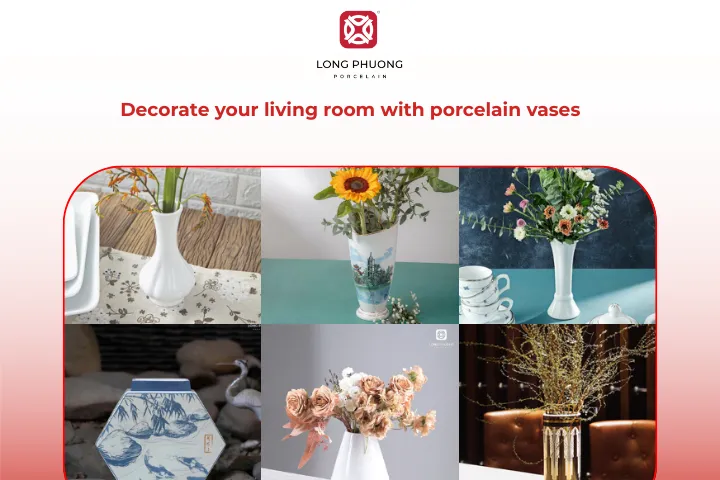 Porcelain vases bring an elegant and effortlessly natural charm to your home