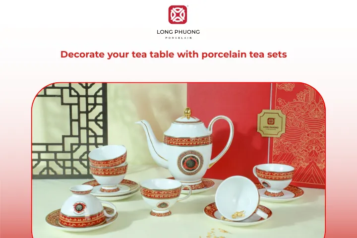 Decorating your tea table with modern porcelain tea sets is a charming idea