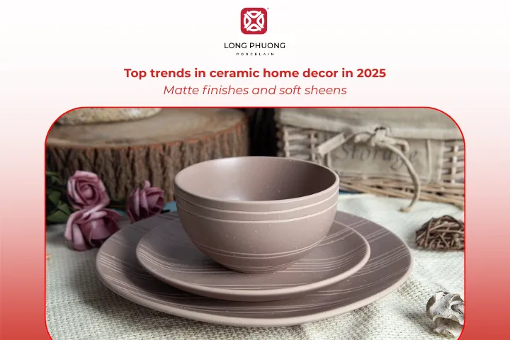 Glossy ceramics are fading out as matte and satin finishes become the new favorite
