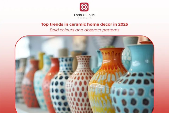 2025 is all about vibrant colors and artistic patterns in ceramics