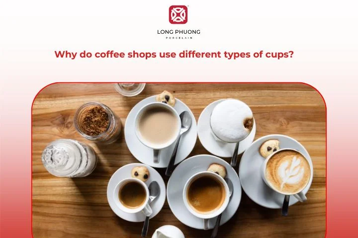 A cozy café counter featuring different cup shapes and sizes