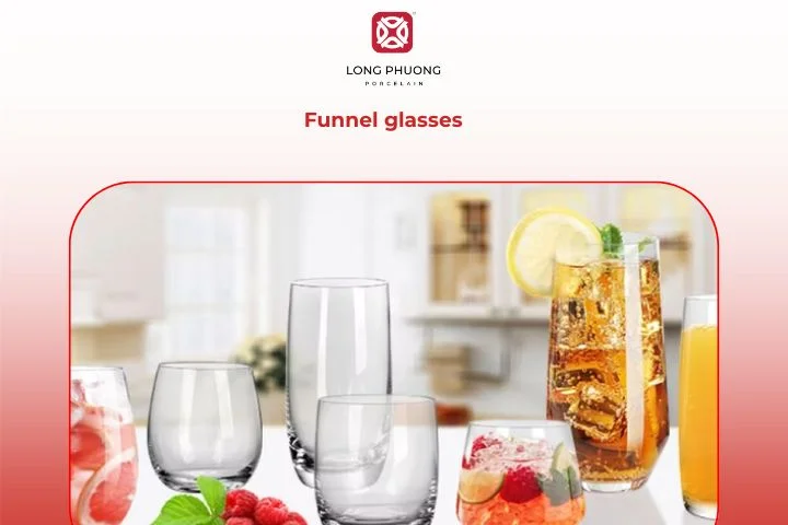 Funnel glasses capture the art of layered coffee with graceful precision