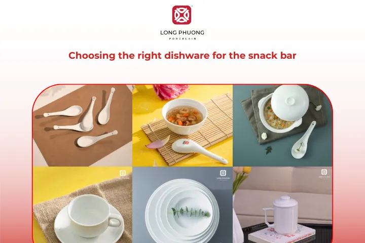 Long Phuong Porcelain brings elegance to every snack bar setting