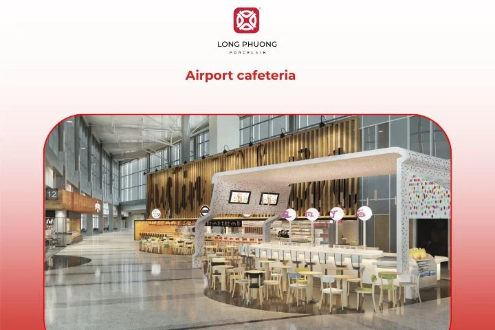 A convenient airport cafeteria offering fast meals for busy travelers