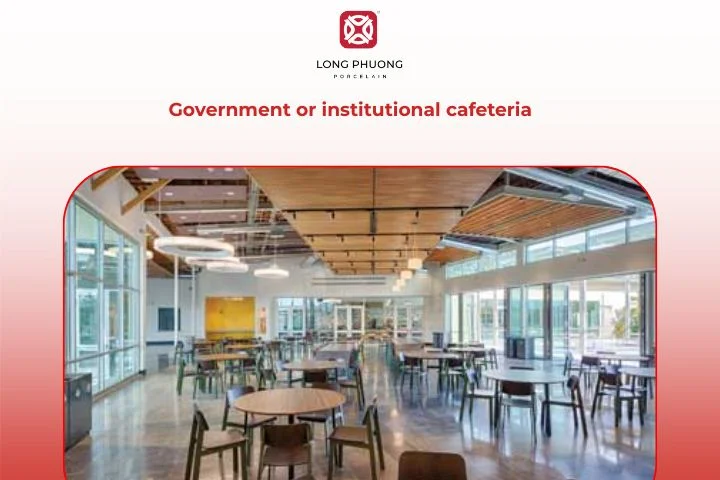 A government cafeteria serving simple, nutritious dishes for staff and officials
