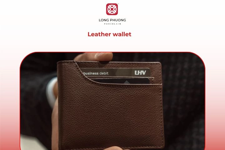 High-quality leather wallet personalized for him as anniversary gift