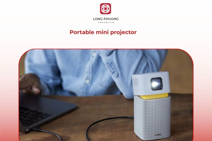 Portable mini projector for home movie nights as 9th anniversary gift