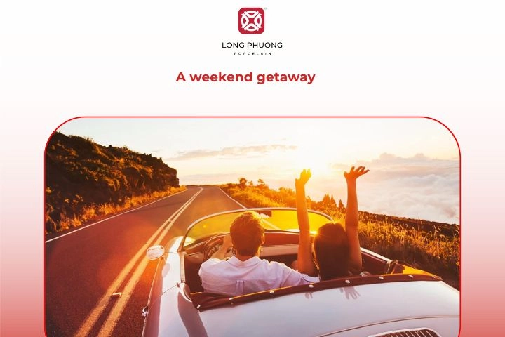 Couple on a romantic weekend getaway for 9th anniversary