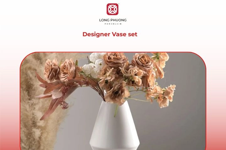 Set of designer vases for home décor as anniversary gift