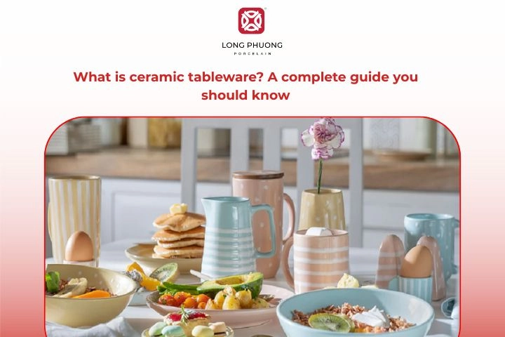 A simple dining table set with ceramic plates and bowls arranged neatly