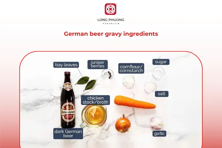 A rich, dark beer gravy is the classic accompaniment to German pork knuckle