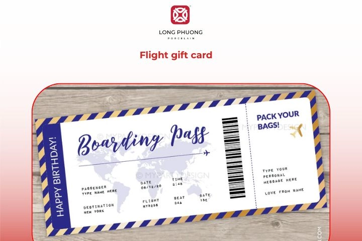 Flight gift card unique graduation gift for him
