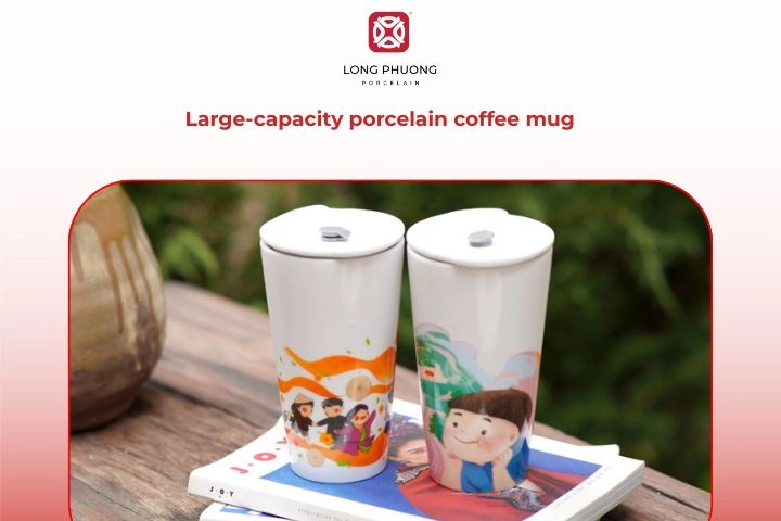 Large porcelain coffee mug graduation gift for him