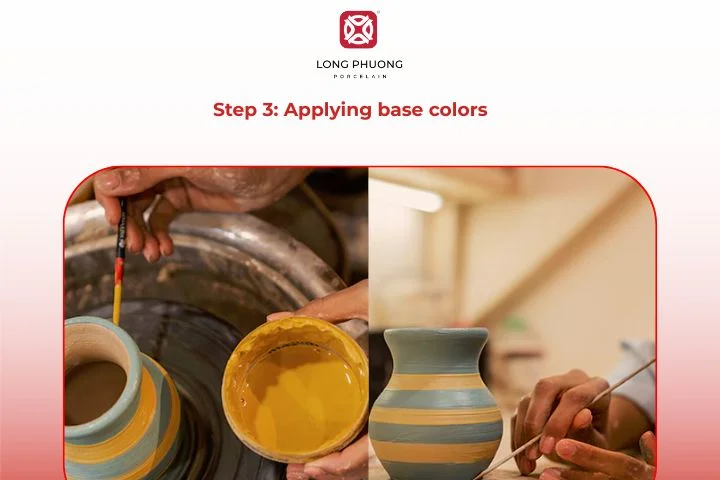 Applying base colors effectively on ceramics