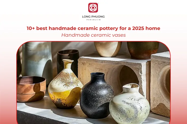 Handmade ceramic vases add organic elegance and enhance floral displays