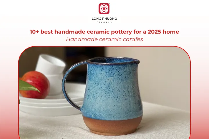 Handmade ceramic carafes serve drinks with charm and character